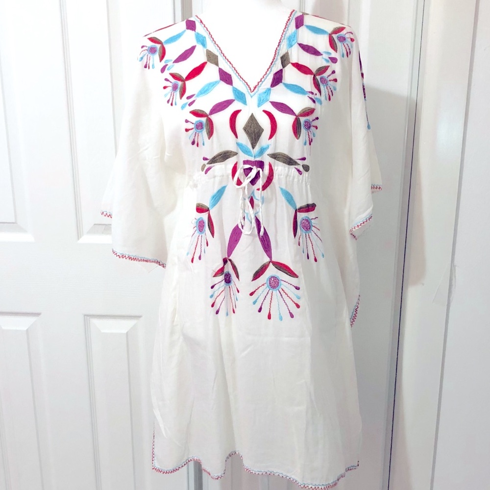 Alta-Mar embroidered caftan cover ups
